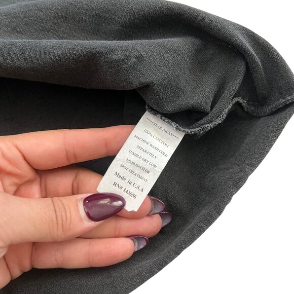 Joah Brown Mock Neck Cropped Long Sleeve Shirt Gray S / M Distressed Minimalist - Picture 5 of 8